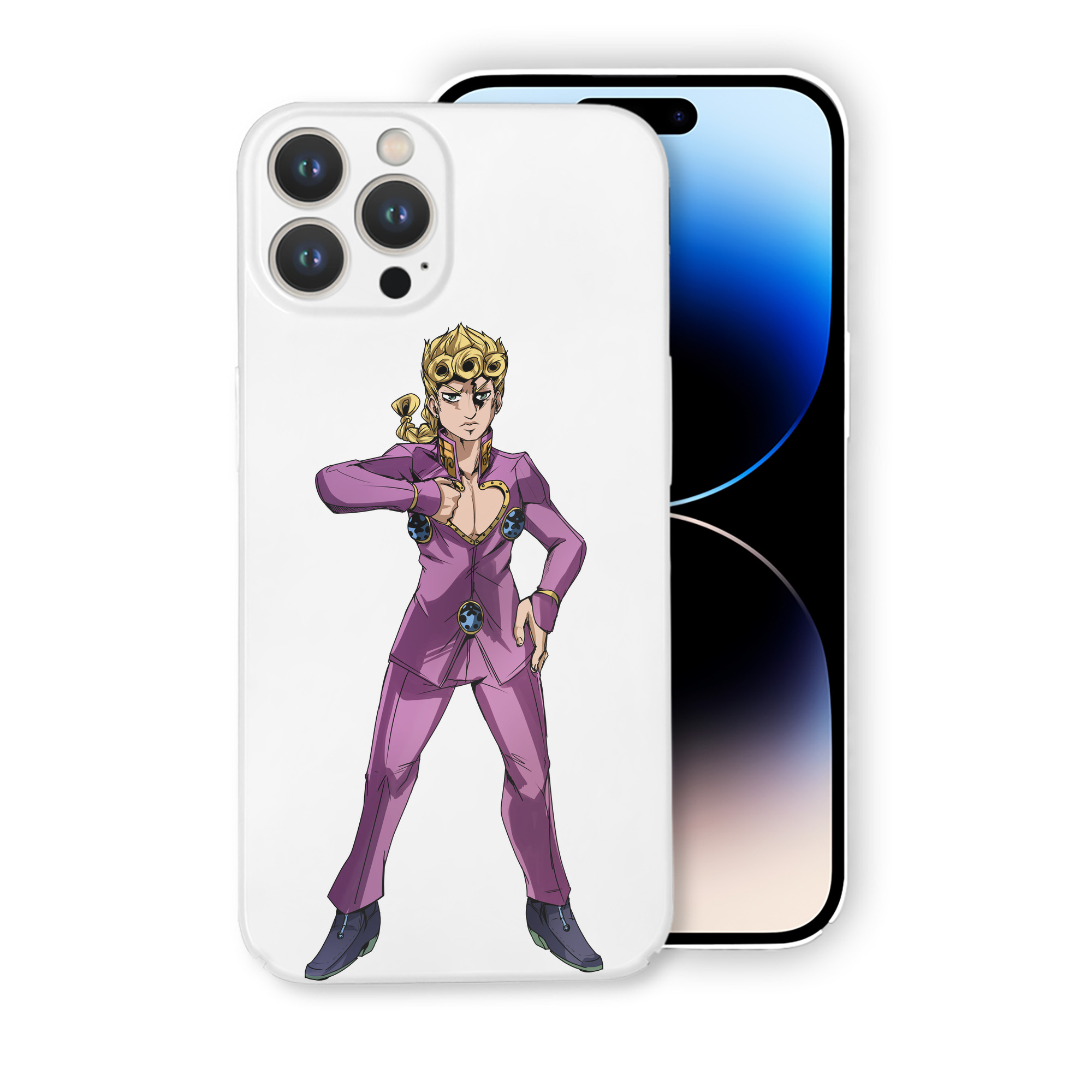 （画像用） ジョジョの奇妙な冒険 ジョルノ?ジョバァーナ JoJo's Bizarre Adventure Giorno Giovanna 【iPhone 14シリーズ対応】ハードケース
